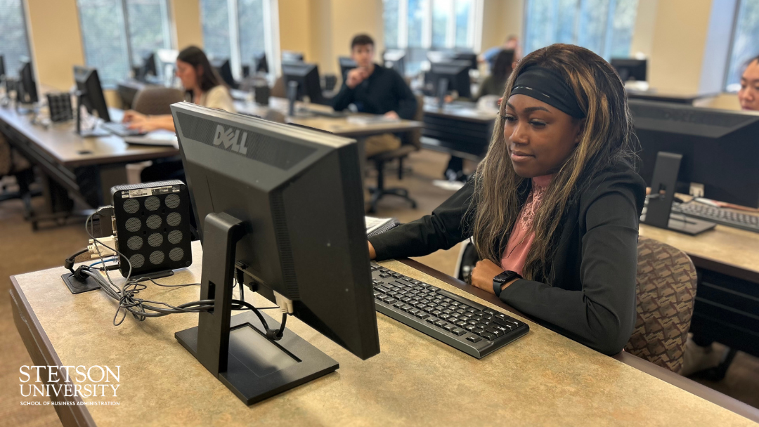 students working on computer lab